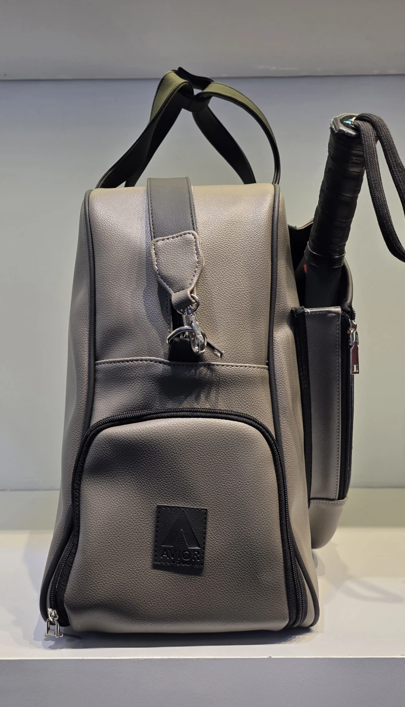 Avior Active London Leather Taupe Padel Bag