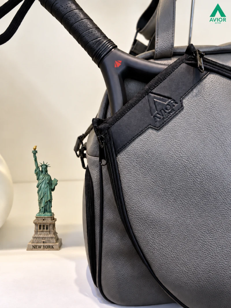 Avior Active New York Leather Taupe Padel Bag