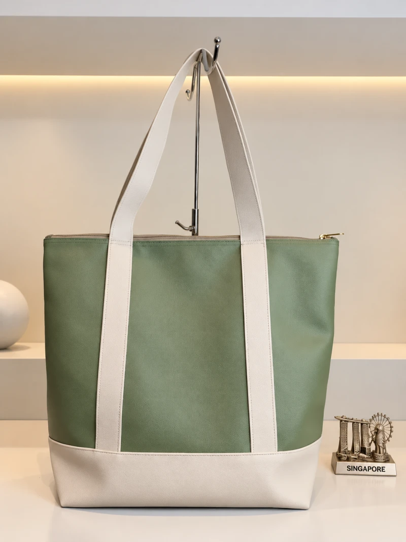 Avior Active Singapore Leather Army Tote Bag