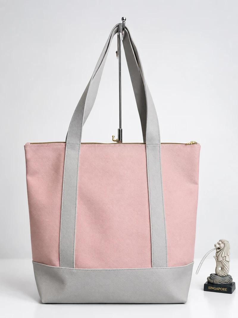 Avior  Active Singapore Leather Pink Tote Bag